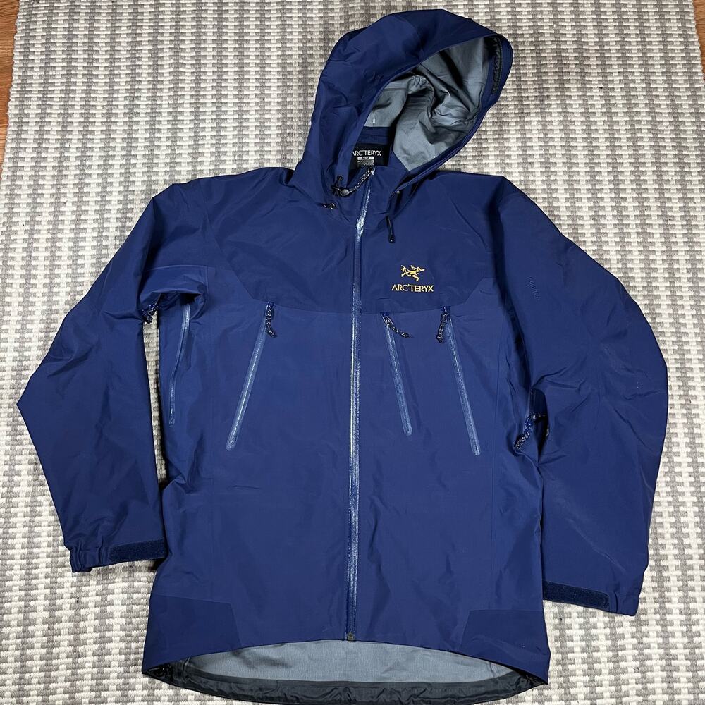Arc Teryx Theta Ar Jacket 90s 24K Gold Thorn‎ Indigo Men’s Sz M Gore-Tex Rare